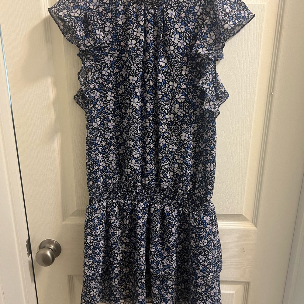 “1 State” Smocked Waist Ruffle Mini Dress